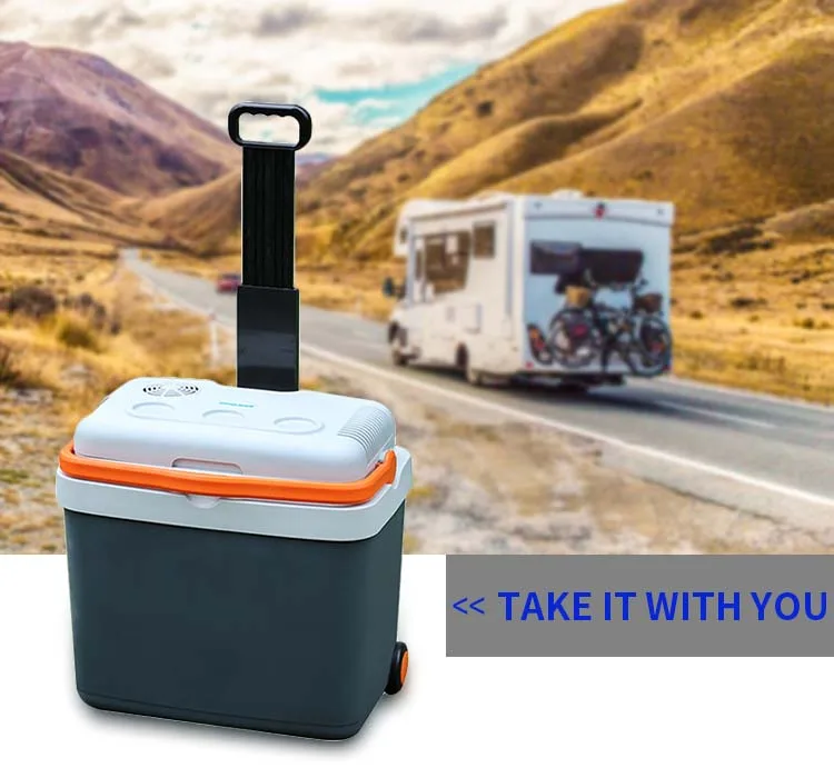 33l Trolley Mini Outdoor Fridge With Wheels For Car Buy Mini Fridge For Car,Trolley Fridge