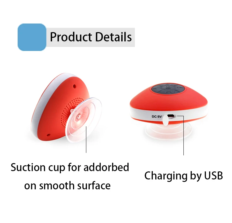 Unique triangle shape IPX4 waterproof shower blue tooth speaker with suction - ANKUX.COM