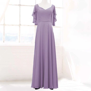 lilac grey bridesmaid dress