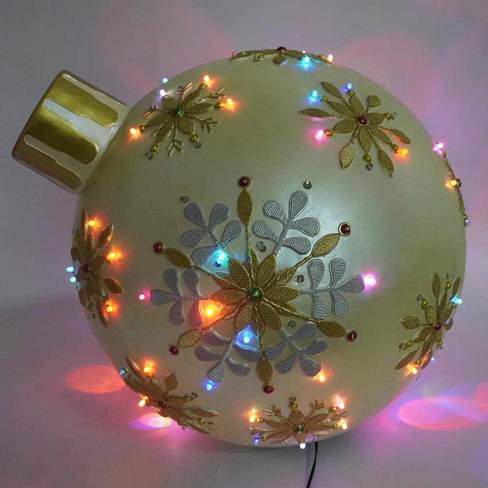Wholesale Plastic Red Outdoor Giant Christmas Ball With Colorful Led