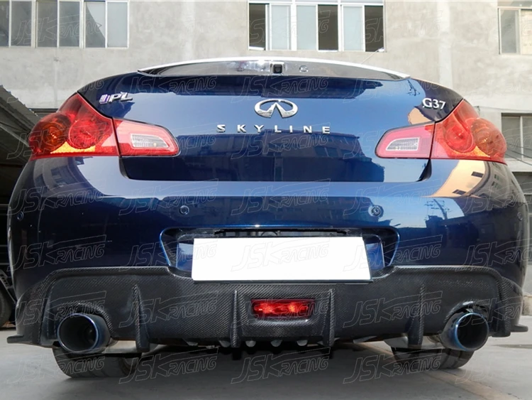Jsk Style Carbon Fiber Rear Diffuser Lip For 20102013 Infiniti G37 4d
