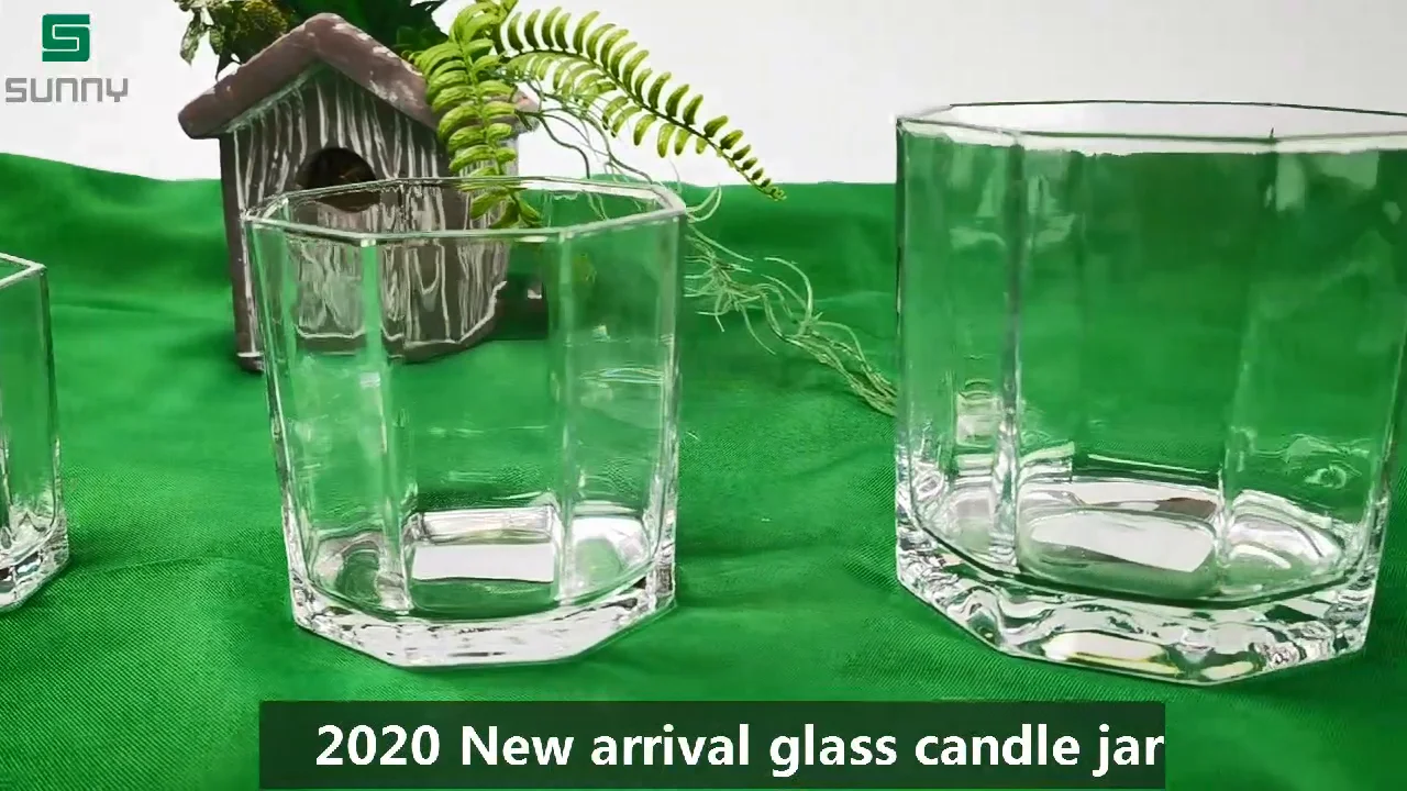 Empty Glass Candle Holders,Octagonal Glass Vessels Wholesales Buy