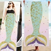 Microfiber fabric towels the parce fashion style Rectangle blankets for shower towel wraps Mermaid Tail beach blanket for women