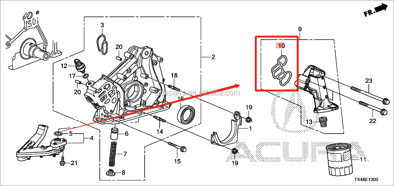 Engine Oil Filter Housing Gasket For Honda Accord Rdx 20082015 Tb4 Cp3