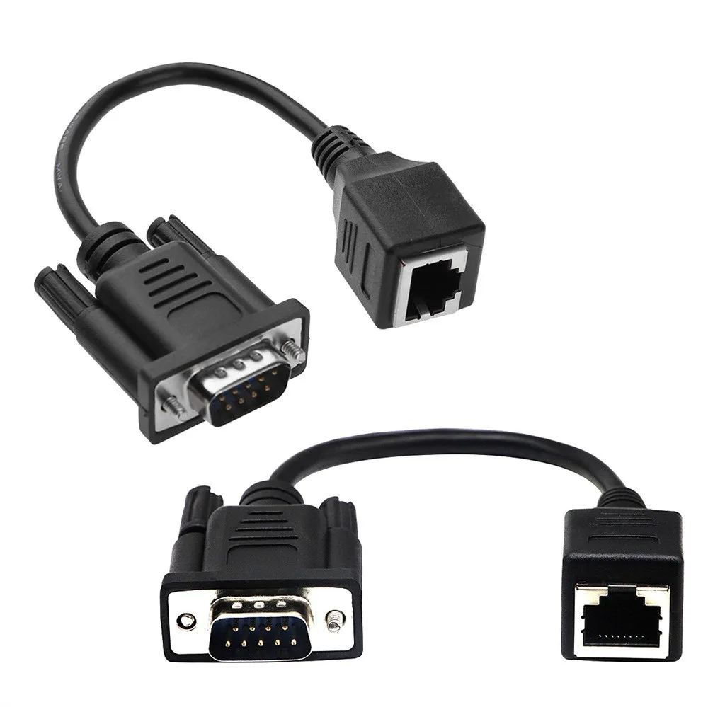 Rj45 To Rs232 Cable,Db9 9-pin Serial Port Female&male To Rj45 Female ...