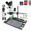 7-45X Simul-focal Trinocular Stereo Microscope14MP HDMI VAG Digital Camera +1/2 CTV Adapter +Repair Maintenance Platform