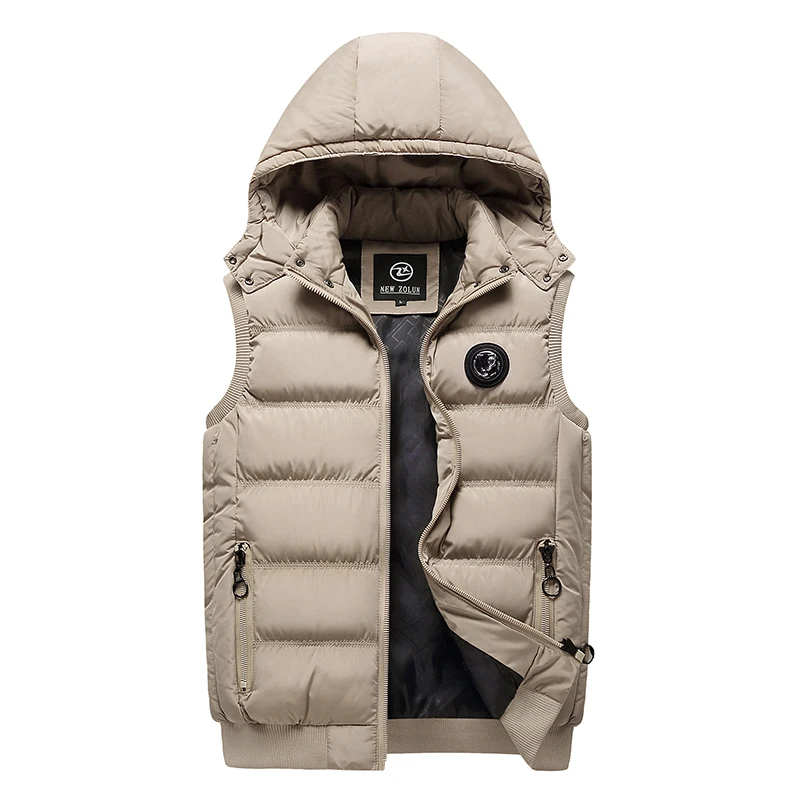 Winter Warm Mens Down Cotton Padded Sleeveless Jacket Vest Coats Waistcoat Parka