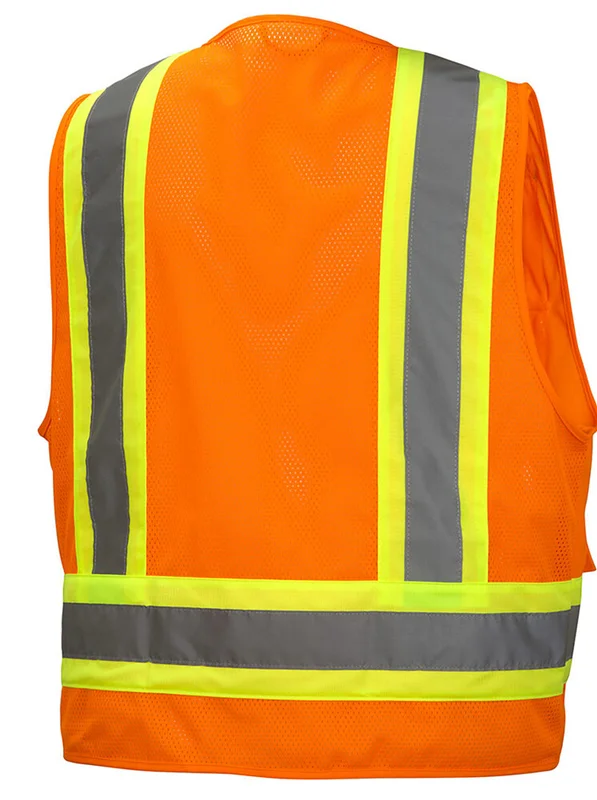Hi Vis Protective Safety Vest With Zipper Pockets Buy Safety Vest Safety Vest With Pockets