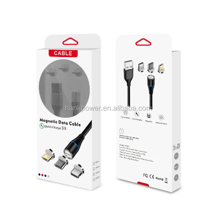 Free Shipping Mobile USB Data Cable 3A Strong Magnetic Fast Charging Data Sync Cable For IOS/Android/USB C - ANKUX.COM