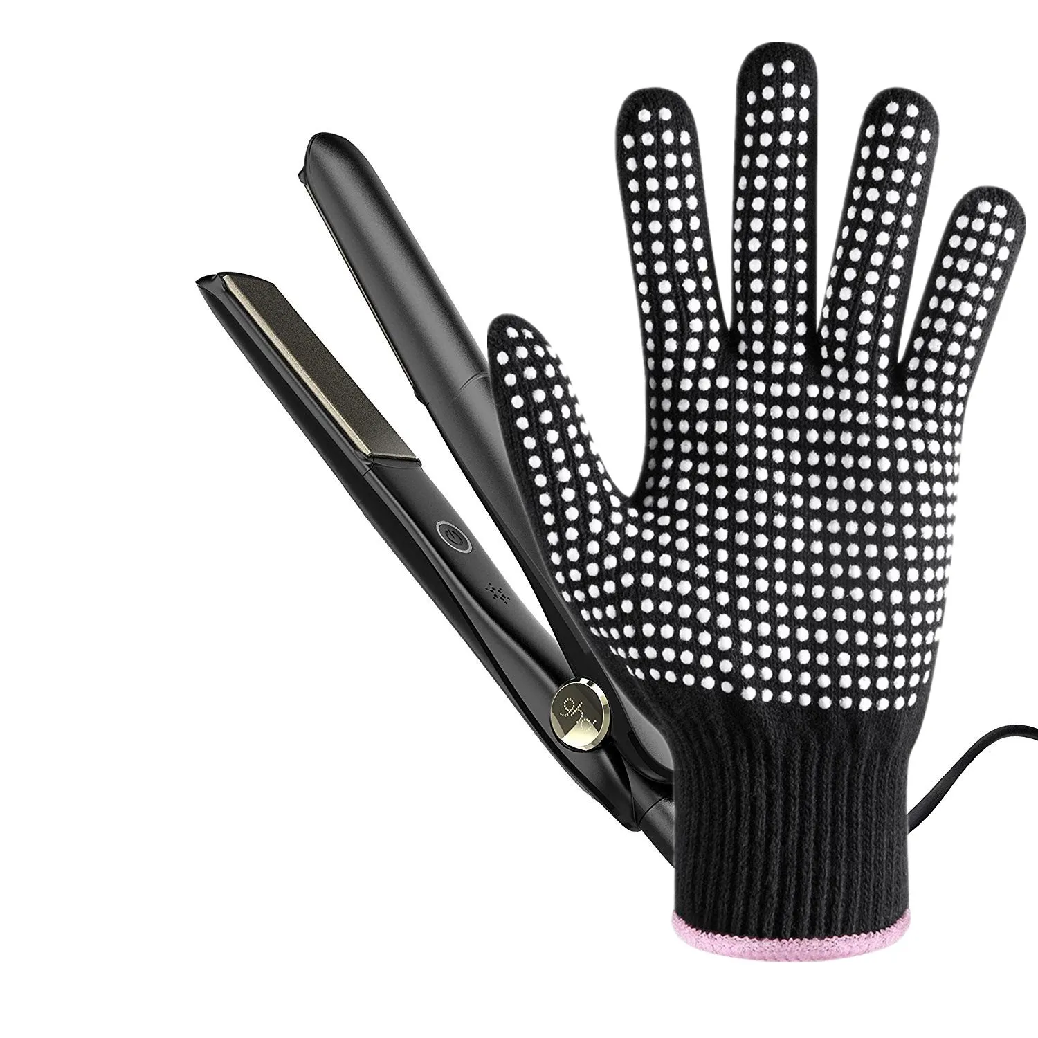 Sample Heat Resistant Glove For Hair Styling,Curling Iron,Silicone Bump