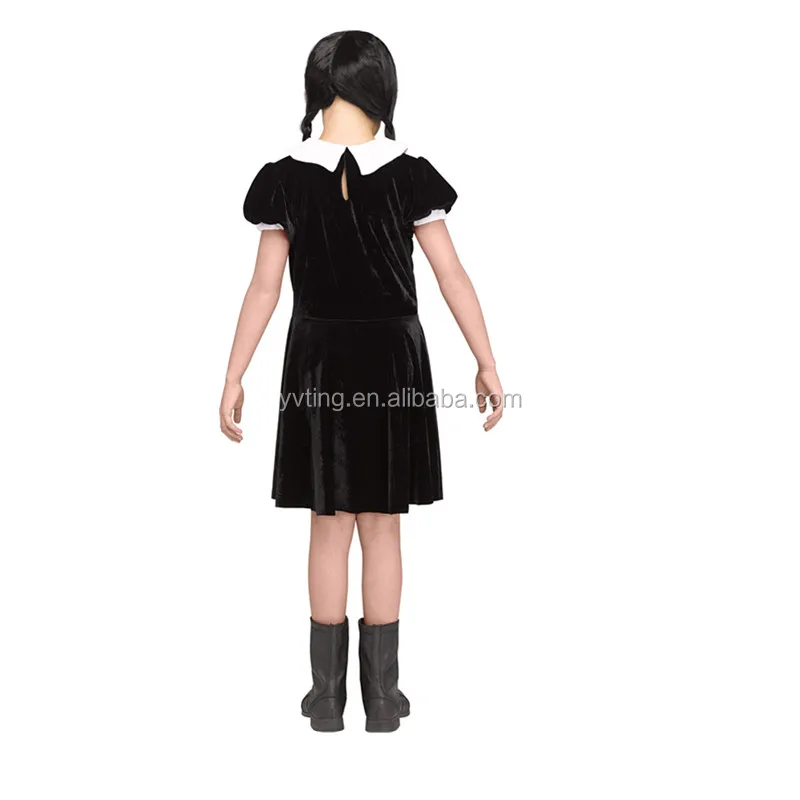 Dress Simple Retro Black Doll Collar Easter Adams Cosplay Customized Girl Long Dress