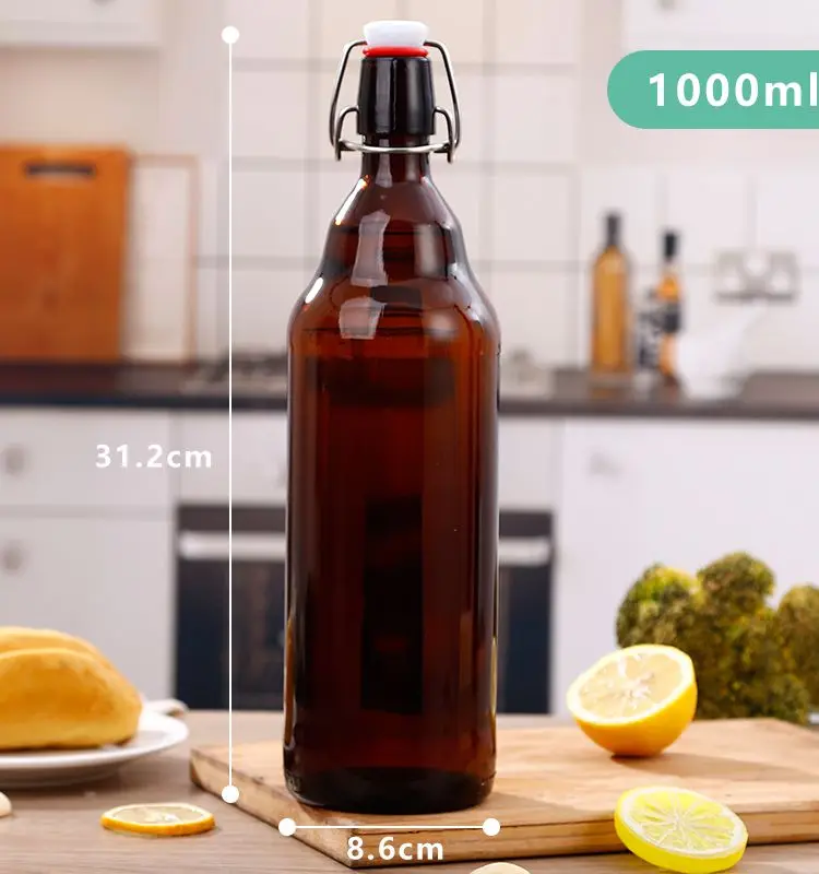 2019 Newest Amber Green Beer Packaging Glass Bottle with Crown Cap Beer Bottle 330 ml 500 ml 650 ml