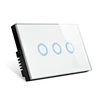 Zoray Wifi Smart Wall Light Switch Tempered Glass Panel Touch Light Switch 3 Gang Switch