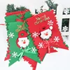 High quality outdoor decorative merry Christmas day hang christian decoration bunting string flag banner