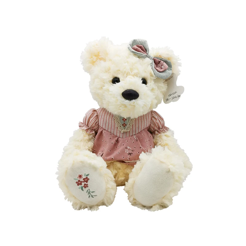 Customized 30cm cute plush stuffed animal teddy bears with floral skirt