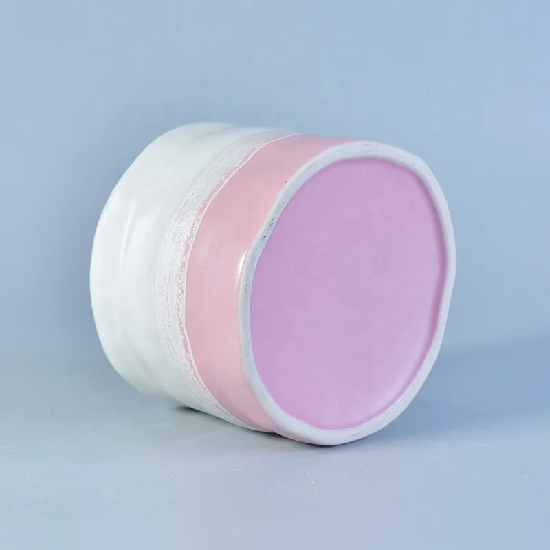 Christmas glazed custom ceramic votive candle jar candle holders party decoration use in bulk