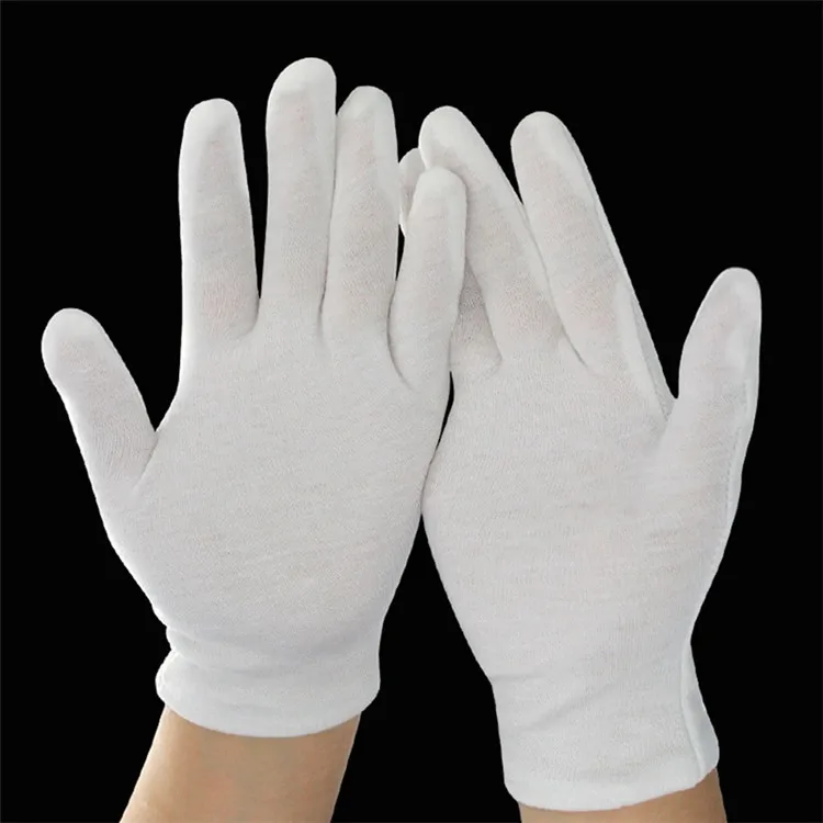 Optima White Gloves Inspection Cotton Work Gloves Jewelry Gloves