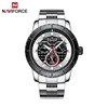 NAVIFORCE NF9145 fancy OEM mens quartz watch excel Stainless steel Strap Luminous date week display 24 hours business wristwatch