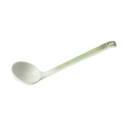 ShunTa Customized Plastic Melamine long handle Soup Spoons and Ladles Green Bamboo colored spoon & Ladle