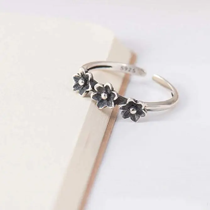 All-Match Men And Women Thai Silver Opening Couple Models Plated 925 Sterling Claw Ring