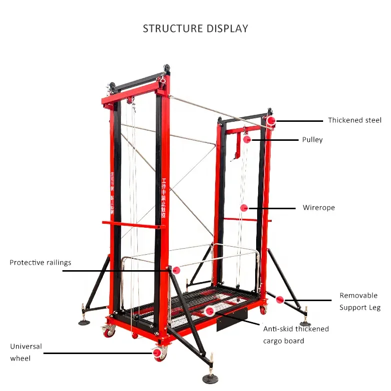 Electric Lifting Scaffold Mobile Lift Tables Work Platforms Steel