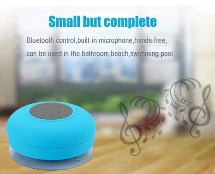 Handsfree Portable Wireless Build-in Microphone, Waterproof Blu etooth Shower Speaker - ANKUX.COM