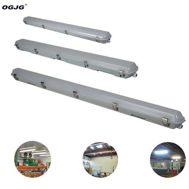 China Supply 4ft 5ft 1.2m 36W Waterproof Fluorescent IP65 Linear Tri-Proof Lighting Fixture