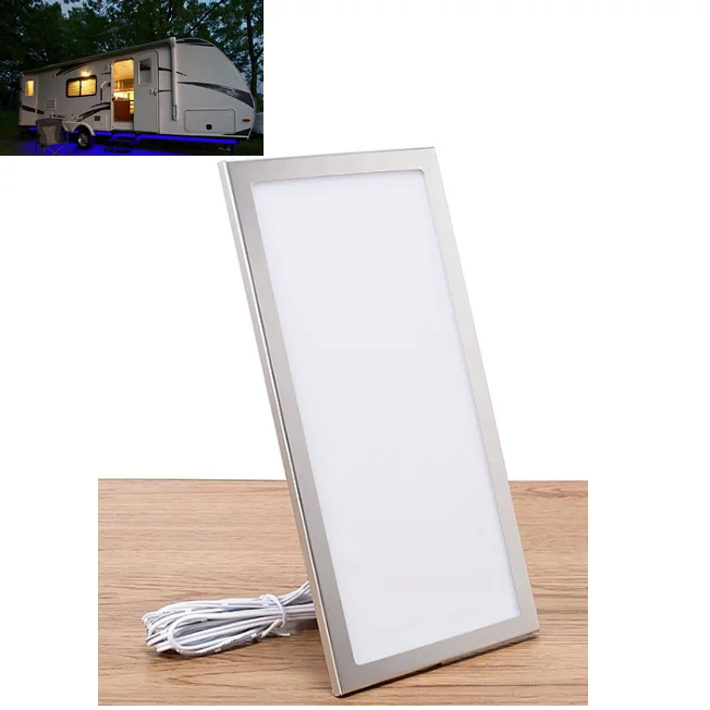 LED RV Boat Recessed Interior Ceiling Light 200 Lumen Super Slim LED Panel Light DC 12V Full Aluminum Ceiling Lights