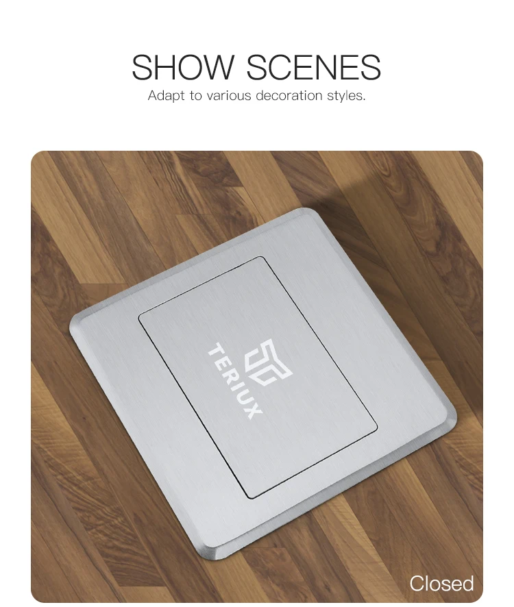 Wholesale standard stainless steel RJ45 network concealed floor socket box