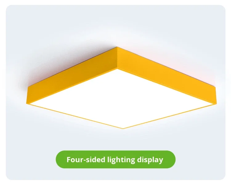 product color led square pendant light for gyms shopping malls supermarkets kindergartens industrial style creative shape lamp-13