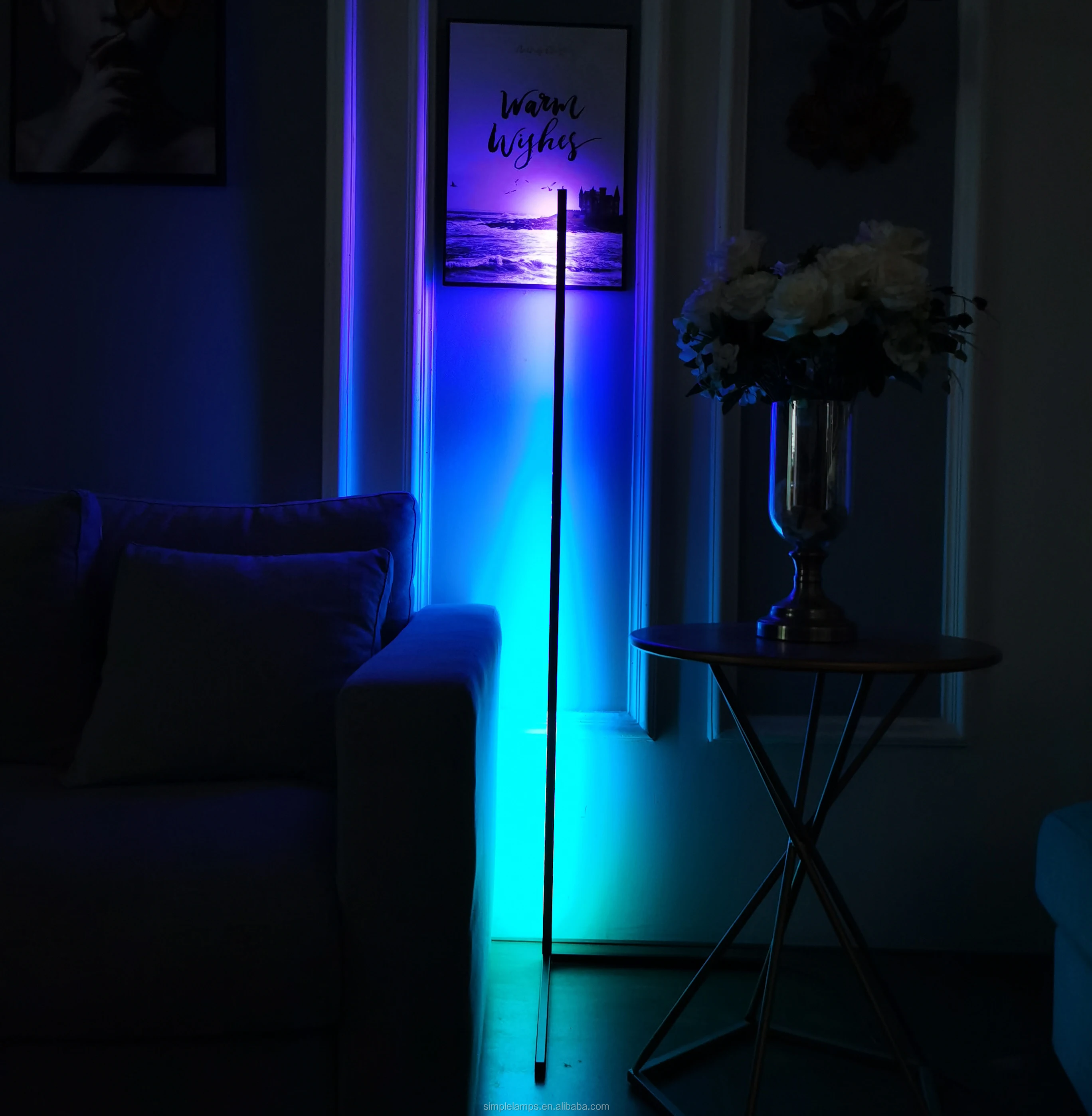 Modern Bedroom Nodic Remote App Control Vertical Color Changing Minimal Rgb  Led Corner Floor Lamp - Buy Noxu Design,Corner Floor Lamp,Rgb Floor Lamp  Product on Alibaba.com