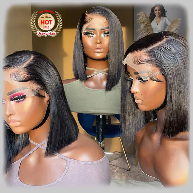 4x4 Lace Front Long BOB Wigs Highlight Bob Wig 4x4 Lace Closure Wig Straight Human Hair  main image 3
