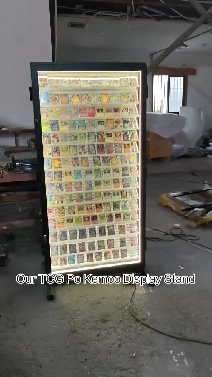 Sports Card Metal and Acrylic Display Rack Baseball and Trading Card  Display Case for Collectibles