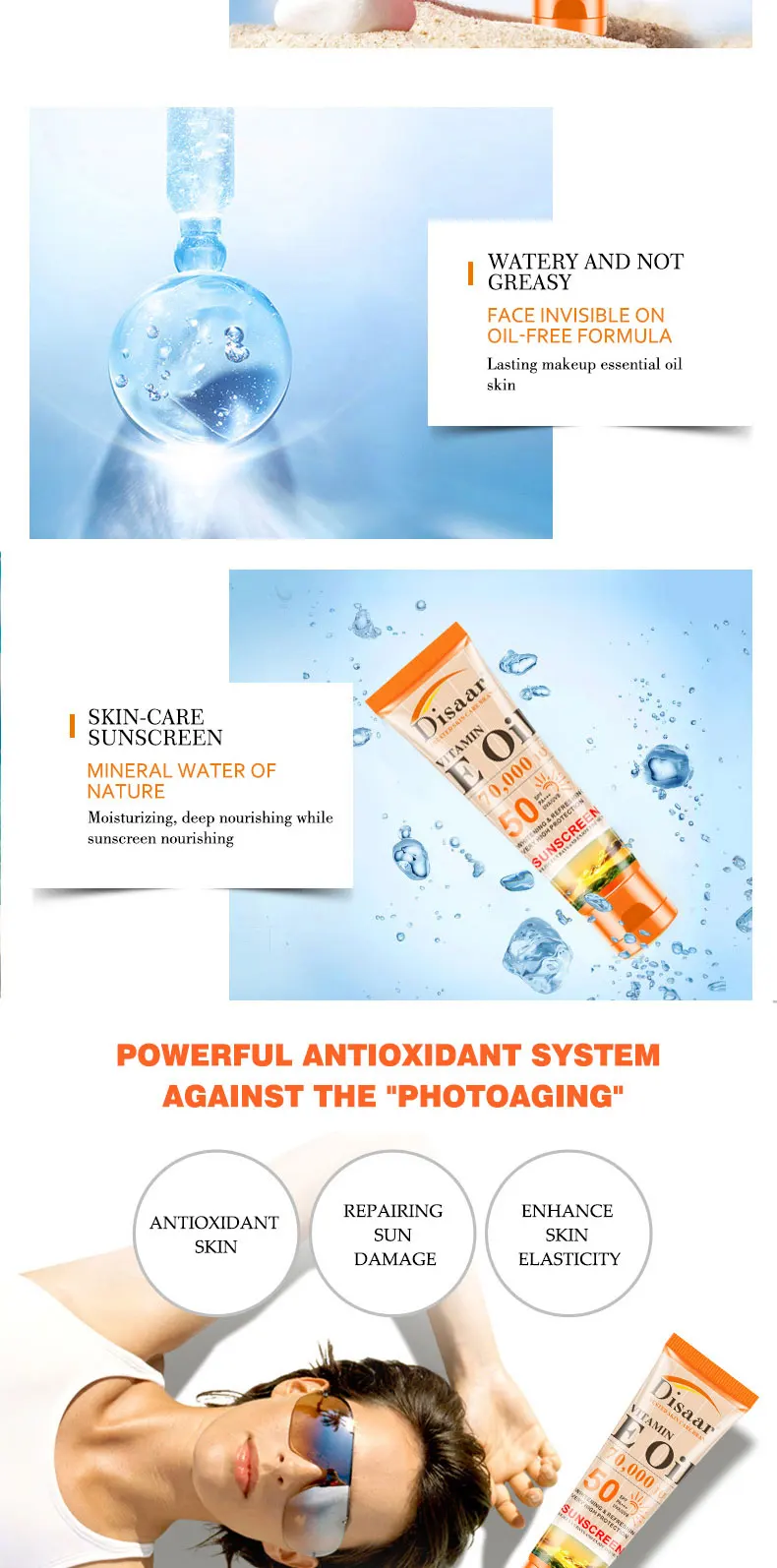 Disaar Vitamin E Oil Sunblock Spf 50 Organic Sunscreen Cream For Oily Skin Buy Vitamin E Oil