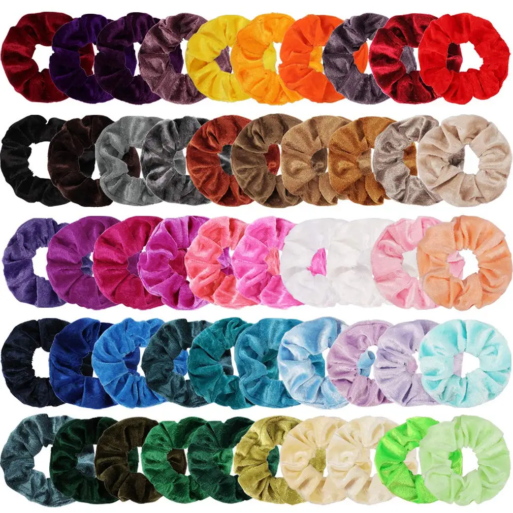 Custom Color Or Printing Curly Messy Bun Piece Scrunchie Updo Cover Hair Fashion Hair Scrunchies