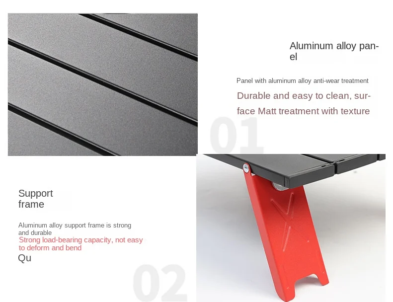 Ultra-Light Aluminum Alloy Mini Table Modern Outdoor Folding Leisure Tent for Coffee & Tea Portable & for Camping & Hiking