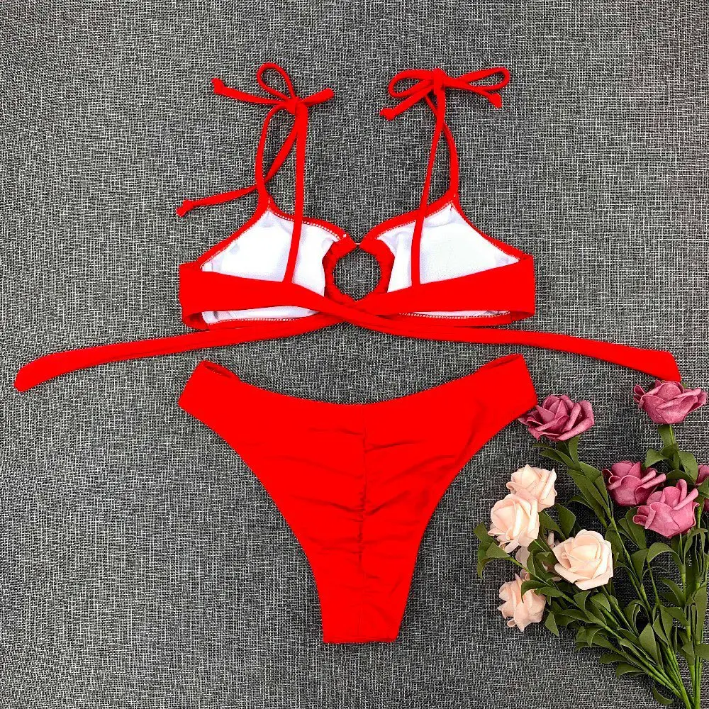 Wholesale Extreme Micro String Bikini Fashion Red Tiny Bikini Swimwear ...