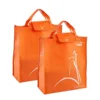 Eco-friendly Recycled Custom Orange Color Small Non Woven TNT Bags with Flap