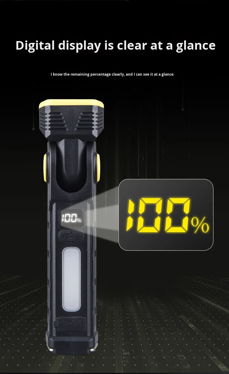 带旋转调节的发光二极管工作灯、COB泛光灯条、磁吸迷你充电手电筒