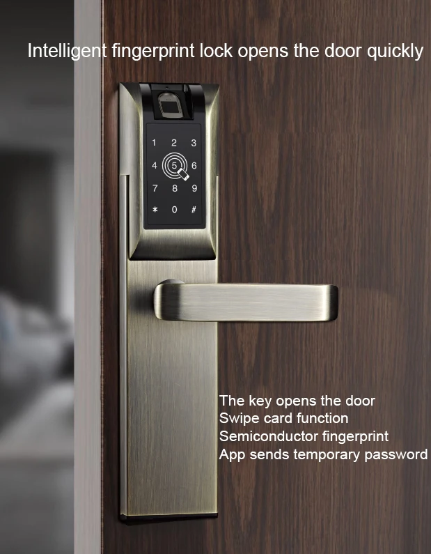 App dynamic password intelligent lock household door lock fingerprint door lock smart