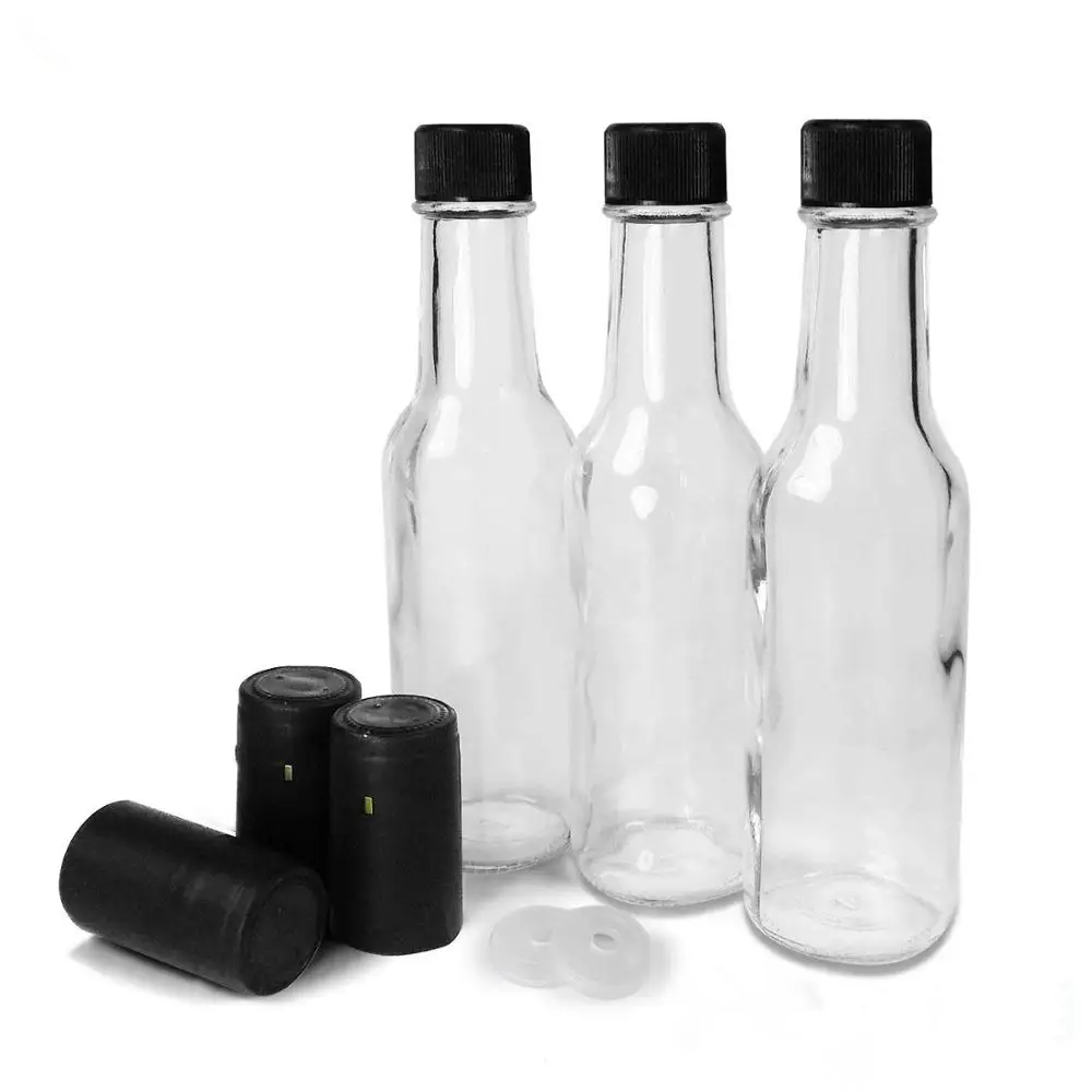 Stock Cheap Clear Glass Tabasco Bottle 5oz 150ml Hot Sauce Woozy Glass