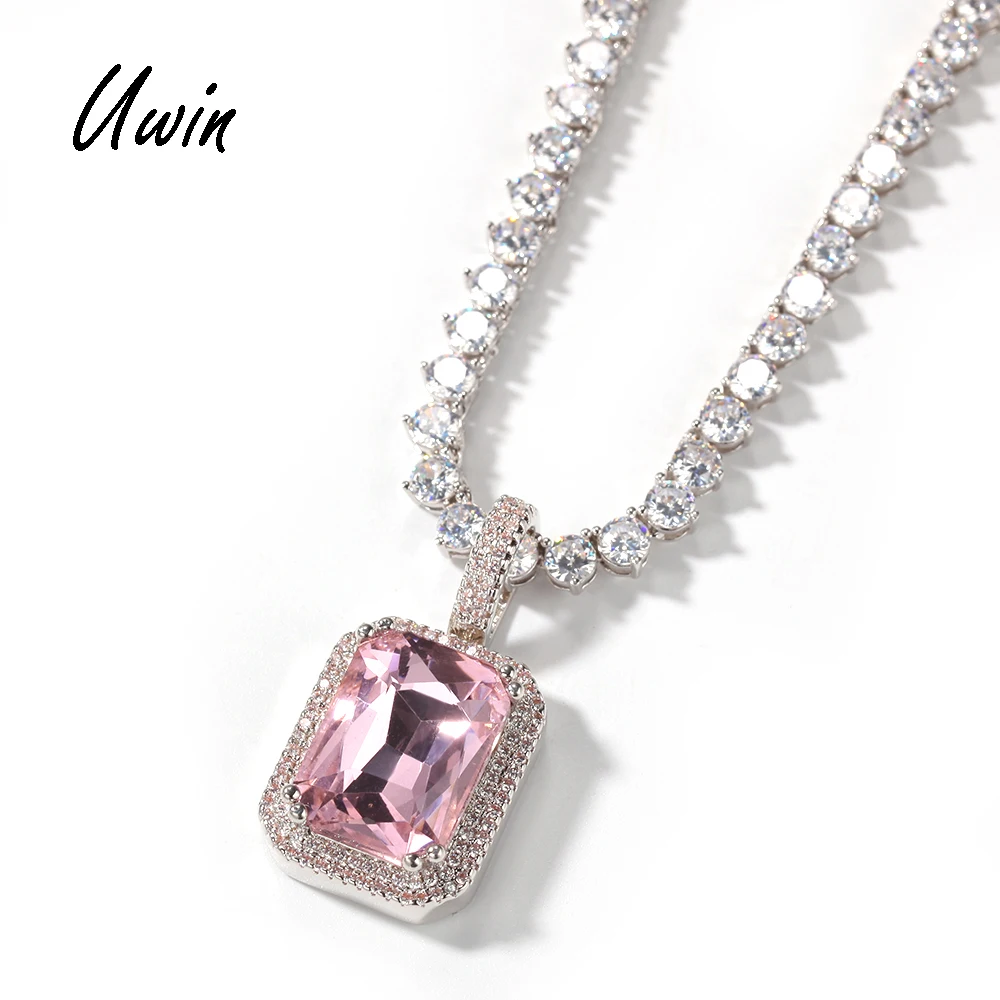 Hip Hop Tennis Chain Necklace with Pink Gem Pendant Red Ruby Blue Green CZ Iced Out Charm Women Men Gifts Rapper Jewelry, Pink,red. blue, green
Hip Hop Tennis Chain Necklace with Pink Gem Pendant Red Ruby Blue Green CZ Iced Out Charm Women Men Gifts Rapper Jewelry, Pink,red. blue, green