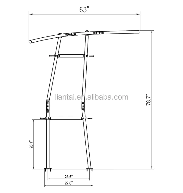 Dolphin Proエコノミーボートtトップ (ブラックキャノピーセンターコンソールヘビーデューティーtトップフィッシングボートtトップ付き