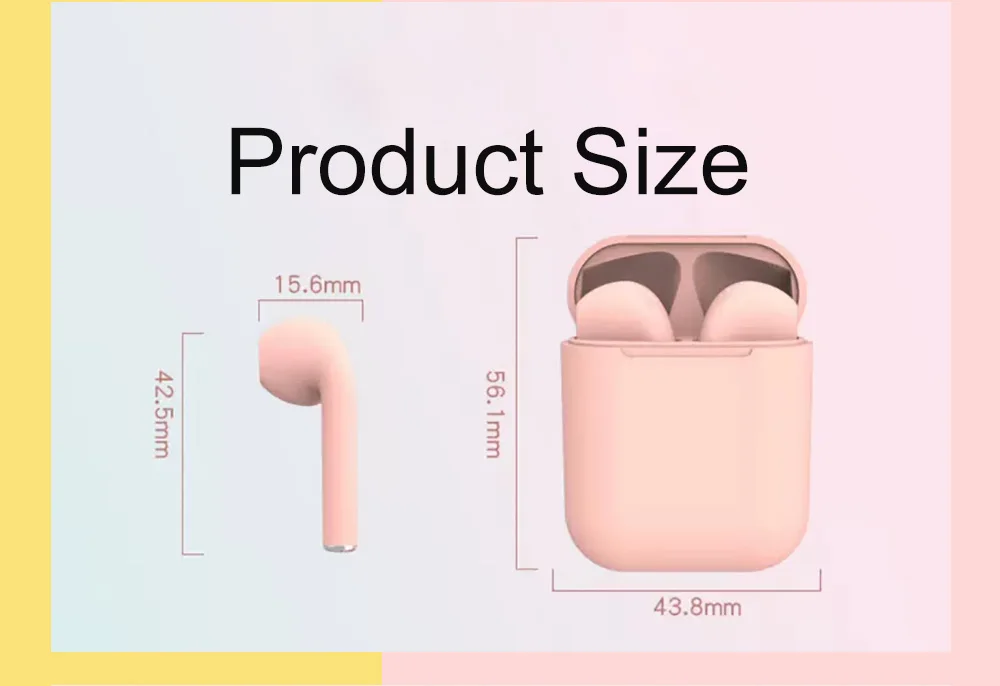 2019 macaron hoonbo True air inpods stereo ear pods touch wholesale i12s tws wireless bluetooth 5.0 earbuds earphones headphone - ANKUX.COM