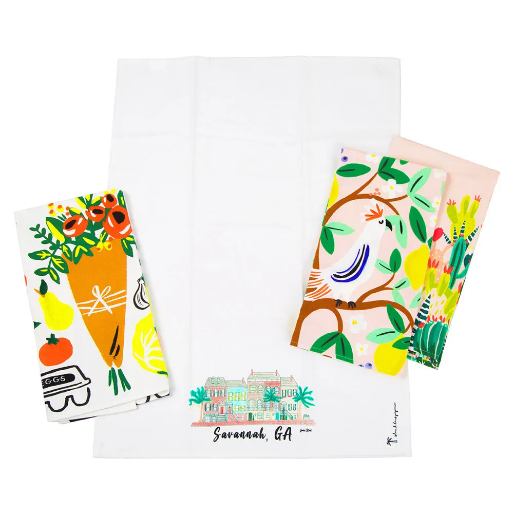 China Tea Towel Manufacturer 100 Cotton Eco Friendly Tea Towels