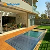 swimming pool cover polycarbonate material automatic cover slats with ivory color slats