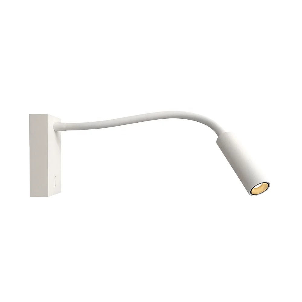 Hotel/Residential 3w wall mounted inside driver copper gooseneck reading LED light bed head