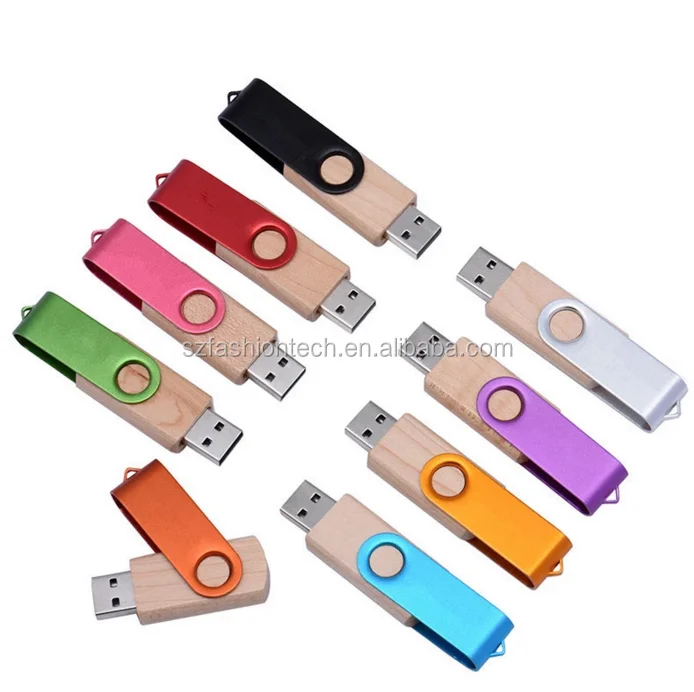 OEM colorful metal swivel usb flash drive / wood cle USB stick twister pendrive - ANKUX.COM