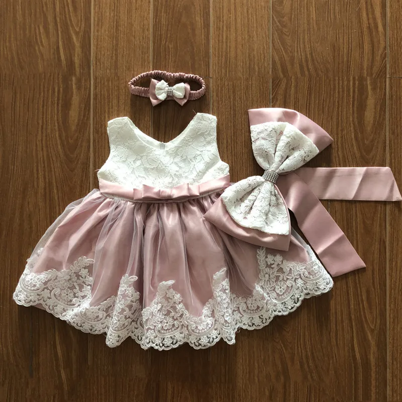 Fashion Girl Cute Bow Princess Dress Sleeveless Birthday Mesh Breathable Princess Dress