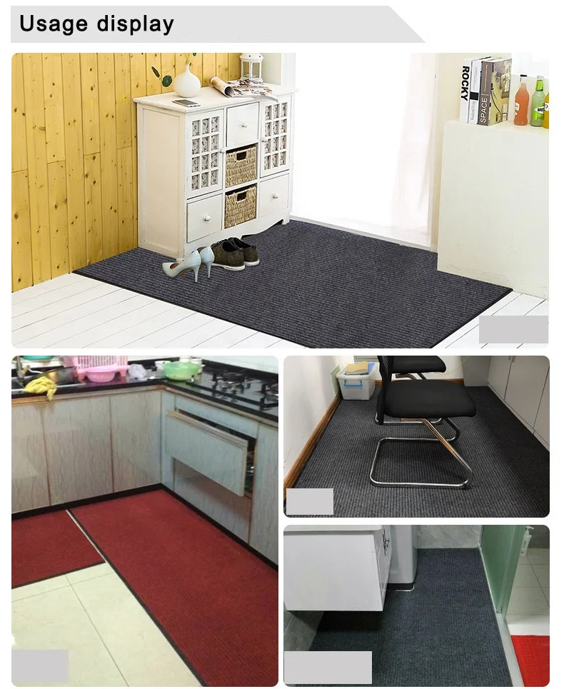PVC  double stripe ribbed carpet for hotel outdoor usage